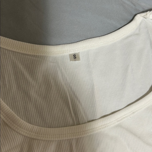 White Ribbed Tank Top - Picture 7 of 7